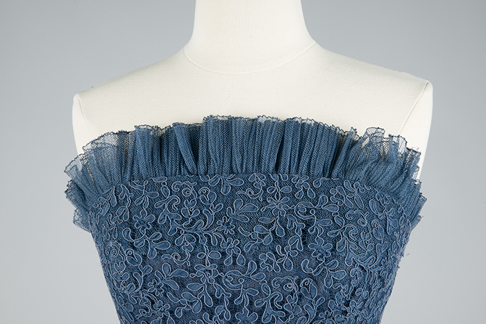 Image of Blue cocktail or dancing dress, designed by Jean Dessès, ca. 1965